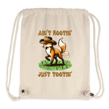 Fox Ain't Rootin' Just Tootin' Funny Animals - Stanley/Stella recycelter Gym Bag - Naturweiß - Vorne
