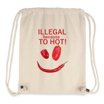 Illegal Heat – Motif piment-piment - Sac à cordon recyclé Stanley/Stella - blanc naturel - Devant
