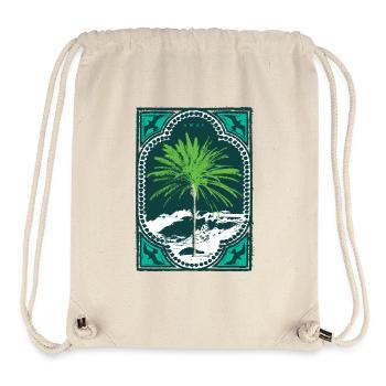 AWAY Palme Urlaub Vögel Meer Wellen surfen vintage - Stanley/Stella recycelter Gym Bag - Naturweiß - Vorne
