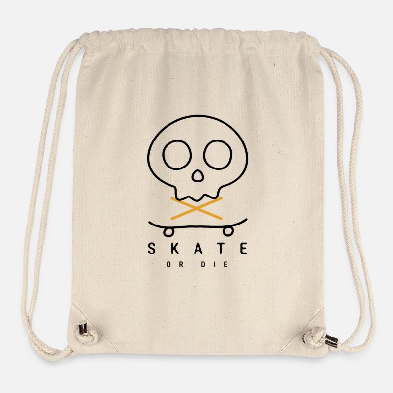 Patiner ou mourir - Sac à cordon recyclé Stanley/Stella - blanc naturel