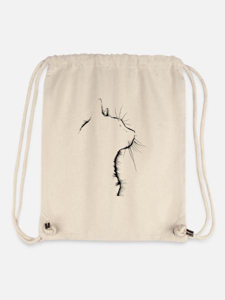 Katze, katzenmotiv - Stanley/Stella recycelter Gym Bag - Naturweiß