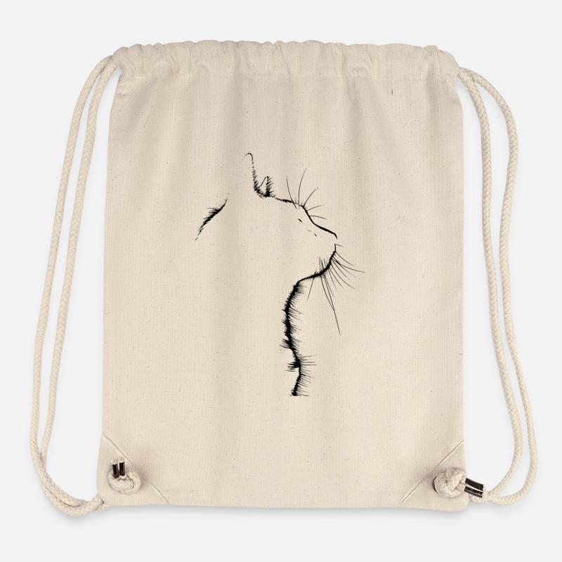 Katze, katzenmotiv - Stanley/Stella recycelter Gym Bag - Naturweiß