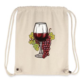 Wine Glass Grapes Wine - Stanley/Stella Recycled Gym Bag - natural - Front