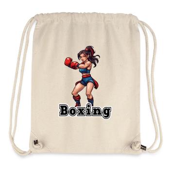 Boxerin / Sport / Kampf / Arena / Boxring / Fäuste - Stanley/Stella recycelter Gym Bag - Naturweiß - Vorne