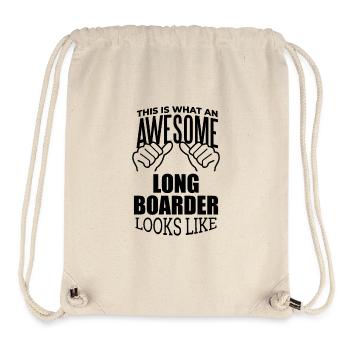 longboard - Sac à cordon recyclé Stanley/Stella - blanc naturel - Devant