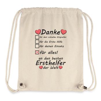 Beste Ersthelfer Danke Dankeschön sagen - Stanley/Stella recycelter Gym Bag - Naturweiß - Vorne