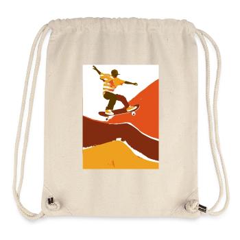 Skater Boy in Retro Farben - Stanley/Stella recycelter Gym Bag - Naturweiß - Vorne
