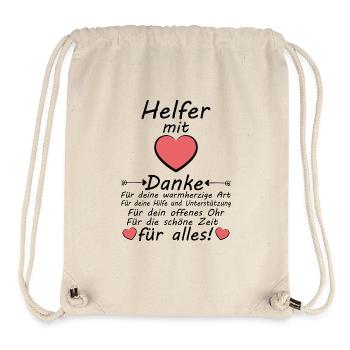 Danke für deine helfende Hand für Helfer mit Herz - Stanley/Stella recycelter Gym Bag - Naturweiß - Vorne