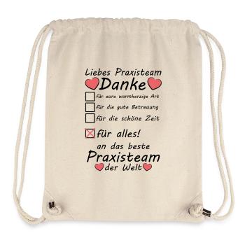 Danke sagen Dankeschön an Praxisteam Hausarzt - Stanley/Stella recycelter Gym Bag - Naturweiß - Vorne