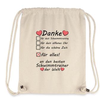 Beste Schwimmtrainer Danke Dankschön sagen - Stanley/Stella recycelter Gym Bag - Naturweiß - Vorne