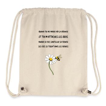 MARGAÏA - DIS-MOI - V2 - Sac à cordon recyclé Stanley/Stella - blanc naturel - Devant