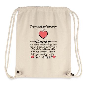 Danke Dankeschön an Trompetenlehrerin zum Abschied - Stanley/Stella recycelter Gym Bag - Naturweiß - Vorne