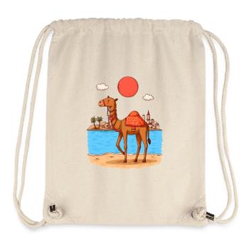 Tunisia Desert Adventure – Camel and Sahara - Stanley/Stella Recycled Gym Bag - natural - Front