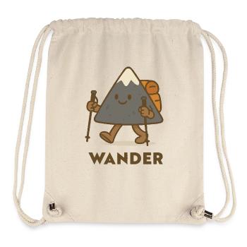 Fröhlicher Berg beim Wandern - Stanley/Stella recycelter Gym Bag - Naturweiß - Vorne