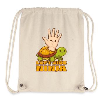 Cute Turtle Left Side Ninja Left-Handed People - Stanley/Stella Recycled Gym Bag - natural - Front