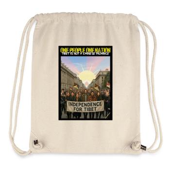 Tibetan Independence Protest - Stanley/Stella Recycled Gym Bag - natural - Front