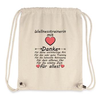 Formateur en bien-être Dites merci en guise d’adieu - Sac à cordon recyclé Stanley/Stella - blanc naturel - Devant
