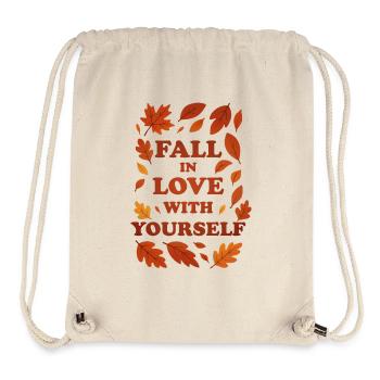 Verliebe dich in dich selbst – Herbstgrafik - Stanley/Stella recycelter Gym Bag - Naturweiß - Vorne