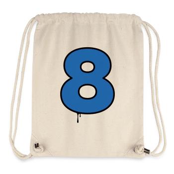 Dripping Blue Eight Design - Stanley/Stella Recycled Gym Bag - natural - Front