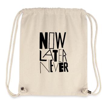 NOW LATER NEVER - Stanley/Stella Recycled Gym Bag - natural - Front
