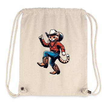 Cat Cowboy Western Flair - Stanley/Stella Recycled Gym Bag - natural - Front
