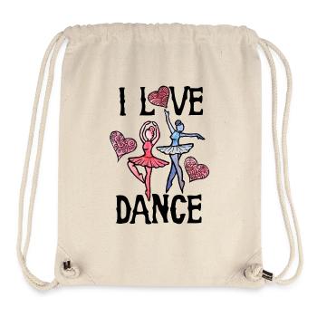 Whimsical Ballet Hearts - Stanley/Stella Recycled Gym Bag - natural - Front