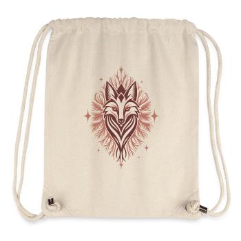 Krafttier Fuchs - spirituelles Waldtier Design - Sac à cordon recyclé Stanley/Stella - blanc naturel - Devant