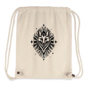 Krafttier Fuchs - spirituelles Waldtier Design - Sac à cordon recyclé Stanley/Stella - blanc naturel - Devant