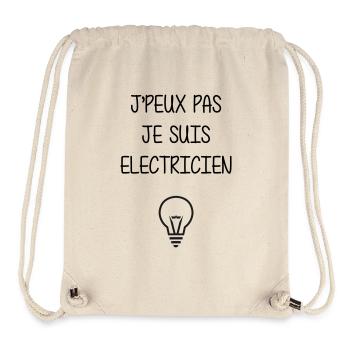 J'peux Pas Je Suis Électricien : Tension Maximale - Sac à cordon recyclé Stanley/Stella - blanc naturel - Devant