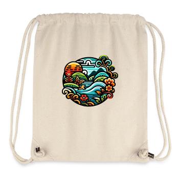 Vibrantly coloured river - Stanley/Stella Recycled Gym Bag - natural - Front
