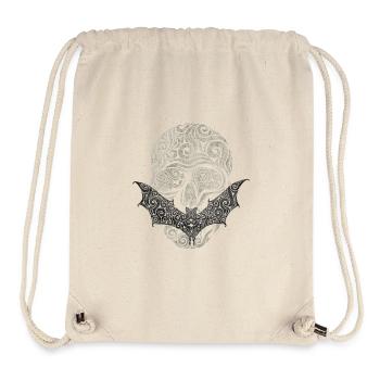 Totenschädel / Fledermaus - Stanley/Stella recycelter Gym Bag - Naturweiß - Vorne