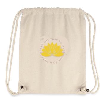 Yoga Lotus Flower - Stanley/Stella Recycled Gym Bag - natural - Front