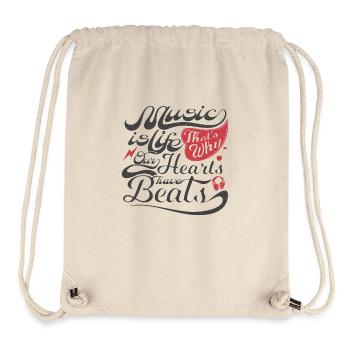 Inspirational phrase passionate music - Stanley/Stella Recycled Gym Bag - natural - Front