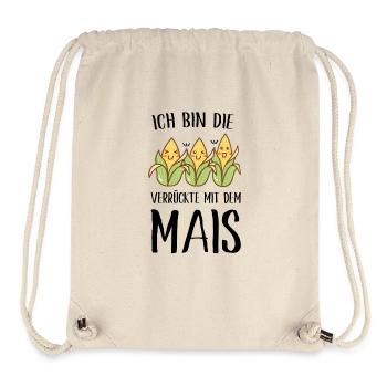 Bäuerin lustiger Spruch Die Verückte Mit Dem Mais - Stanley/Stella recycelter Gym Bag - Naturweiß - Vorne