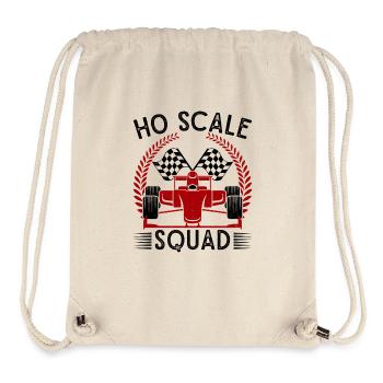 Idée cadeau de course de voitures de course à l’échelle Ho Scale Squad - Sac à cordon recyclé Stanley/Stella - blanc naturel - Devant