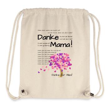 Danke Mama! Hab dich lieb! Zum Muttertag - Stanley/Stella recycelter Gym Bag - Naturweiß - Vorne