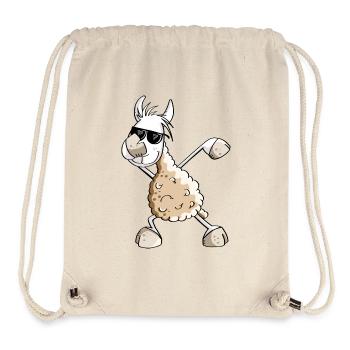 Cooles Dab Dance Lama - Dabbing Alpaka - Comic Fun - Stanley/Stella recycelter Gym Bag - Naturweiß - Vorne