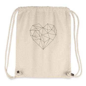 graphic heart black - Stanley/Stella Recycled Gym Bag - natural - Front