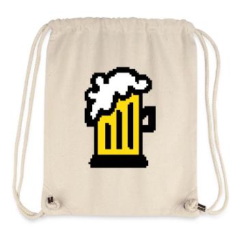 Beer Pixel Art - Stanley/Stella Recycled Gym Bag - natural - Front