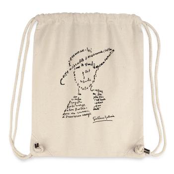 calligramme - Lou au chapeau - Sac à cordon recyclé Stanley/Stella - blanc naturel - Devant