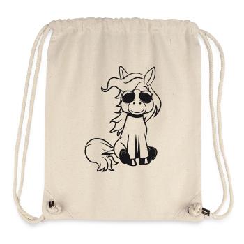 Pony horse sit fun sunglasses maedchen sues - Stanley/Stella Recycled Gym Bag - natural - Front