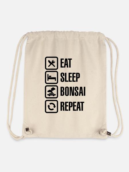 Eat Sleep Bosai Repeat Japanese small tree pruning - Stanley/Stella Recycled Gym Bag - natural