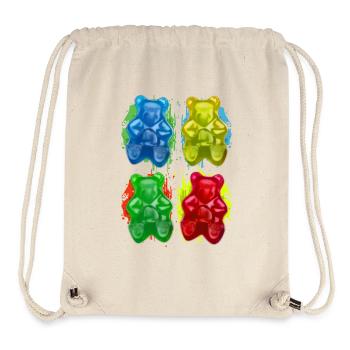 Gummibärchen - Fruchtig - Süssigkeit - Süss - Stanley/Stella recycelter Gym Bag - Naturweiß - Vorne