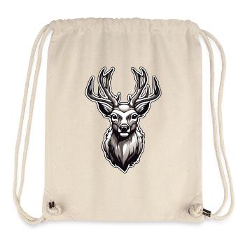 Cerf / Buck / Animal / Sauvage / Forêt / Sauvage - Sac à cordon recyclé Stanley/Stella - blanc naturel - Devant