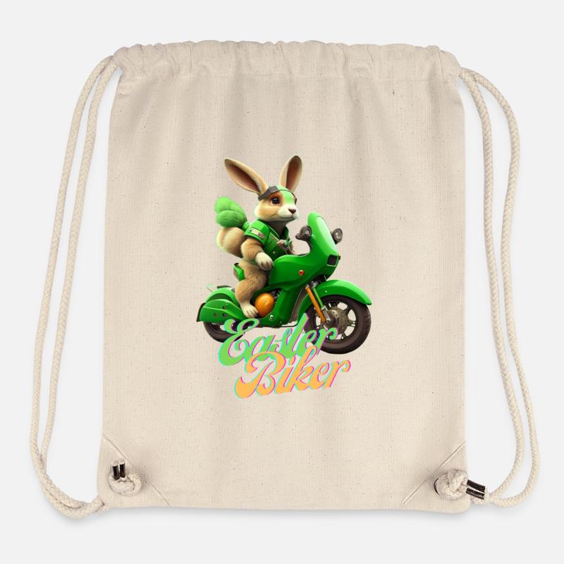 Easter Biker - Der Osterhase wird zum Biker - Stanley/Stella recycelter Gym Bag - Naturweiß