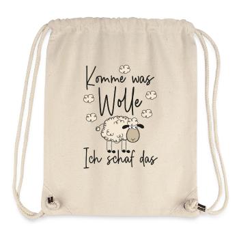 Komme was Wolle Ich schaf das - Motivation Schafe - Stanley/Stella recycelter Gym Bag - Naturweiß - Vorne