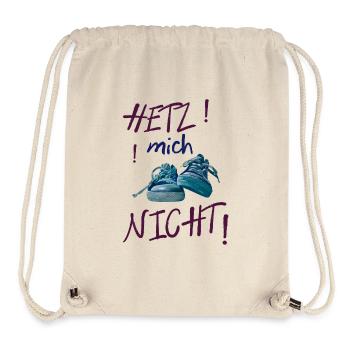 Bunte Sneaker-Statement nicht hetzen - Stanley/Stella recycelter Gym Bag - Naturweiß - Vorne