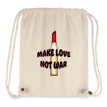 Make love not war - Sac à cordon recyclé Stanley/Stella - blanc naturel - Devant