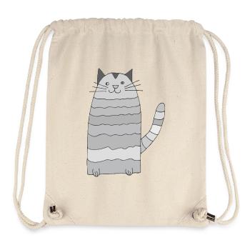 katze geringelt graustufen - Stanley/Stella recycelter Gym Bag - Naturweiß - Vorne