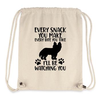 i'll be watching you- dog quote - Stanley/Stella recycelter Gym Bag - Naturweiß - Vorne